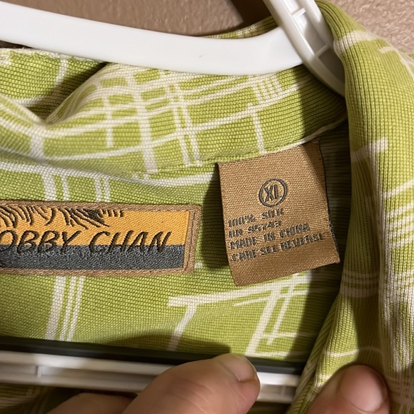 Vintage 100% silk loose fitting casual button down shirt B8 - Picture 4 of 5